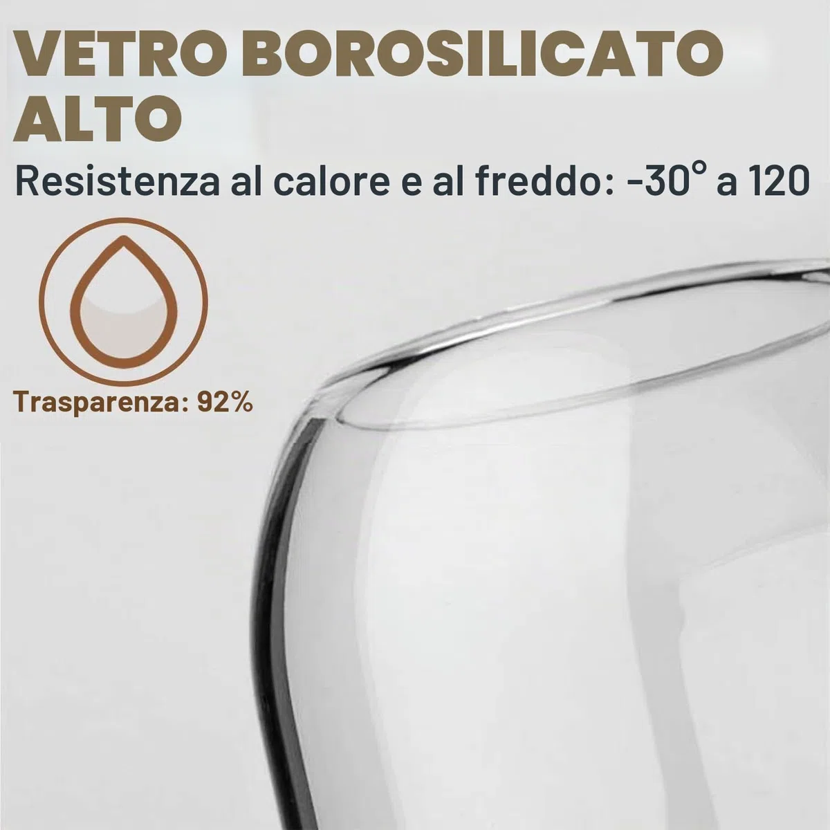 Barattoli di vetro ermetico borosilicato, con tappo in sughero, per spezie, zucchero, caffè, biscotti, caramelle (550 ml/19oz)