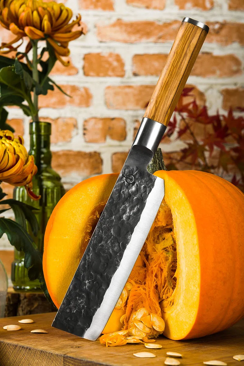 Forged mannaia Olive 17cm, fatti a mano, in scatola di legno