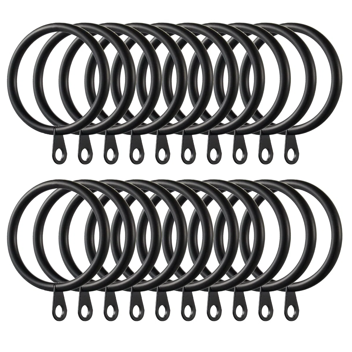 60 Pezzi Anelli per Tende in Metallo Anelli Bastone Tenda Anti Ruggine per Tenda Anelli Appesi per Tende e Canne, 37mm/38mm Diametro Interno