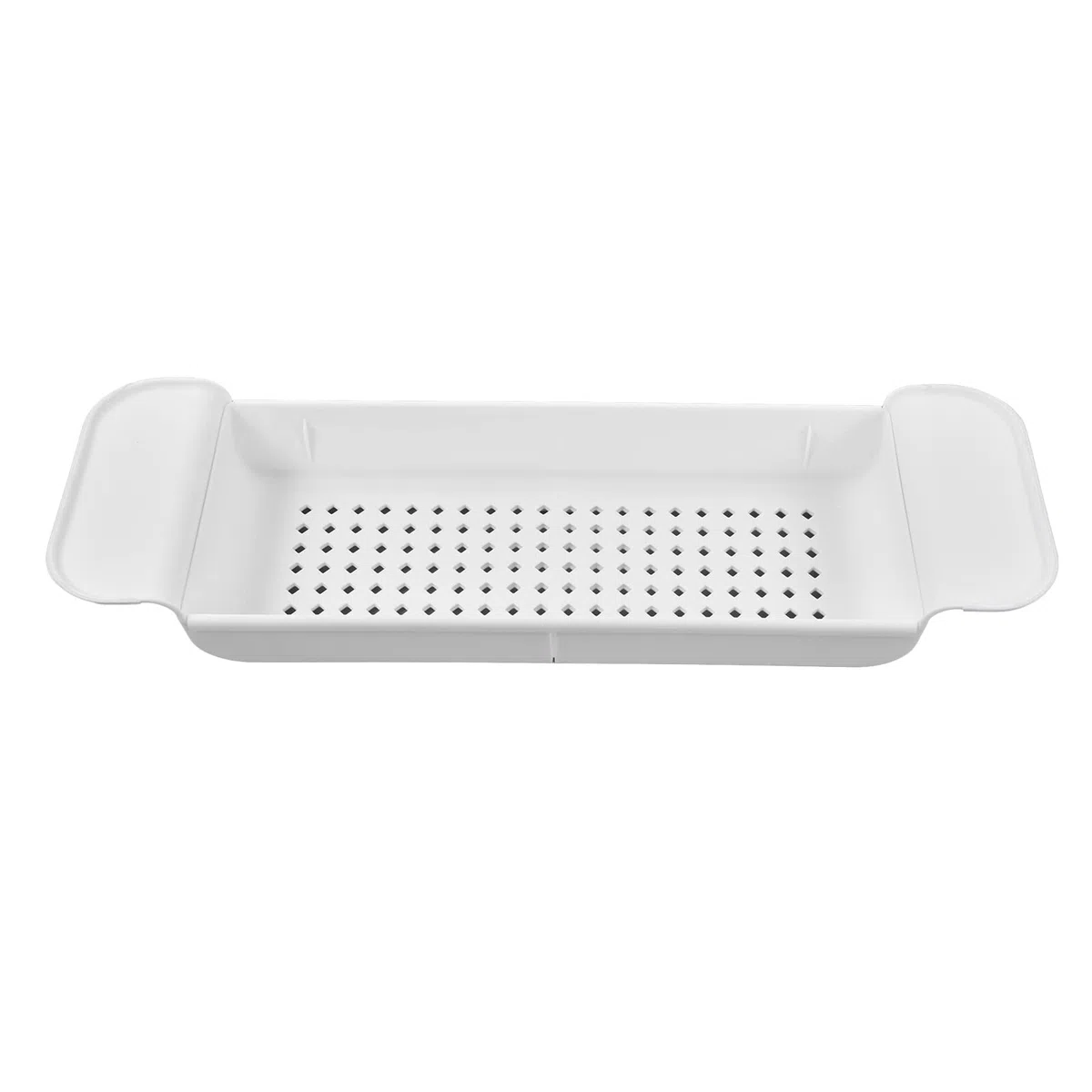 Vassoio Organizer per Vasca da Bagno Espandibile in PP, Portaoggetti Multifunzione con Mensola (Bianco)