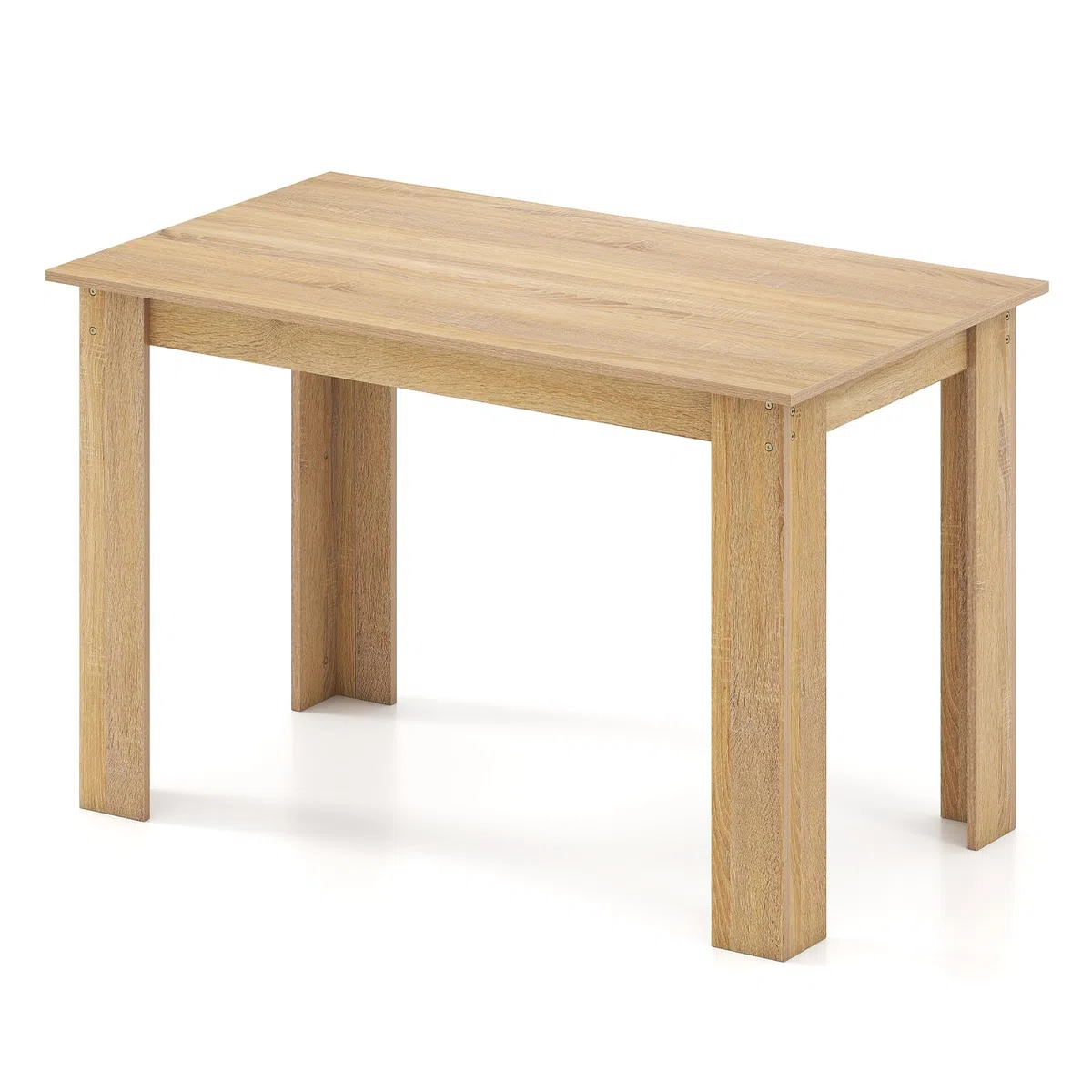LIFEZEAL Tavolo da Pranzo, Cucina, Sala da Pranzo, 120x70 cm, 4-6 Persone, Scrivania, Design Moderno, Salvaspazio, Rettangolare, in Legno, per Soggiorno, Max 60 kg (naturale)