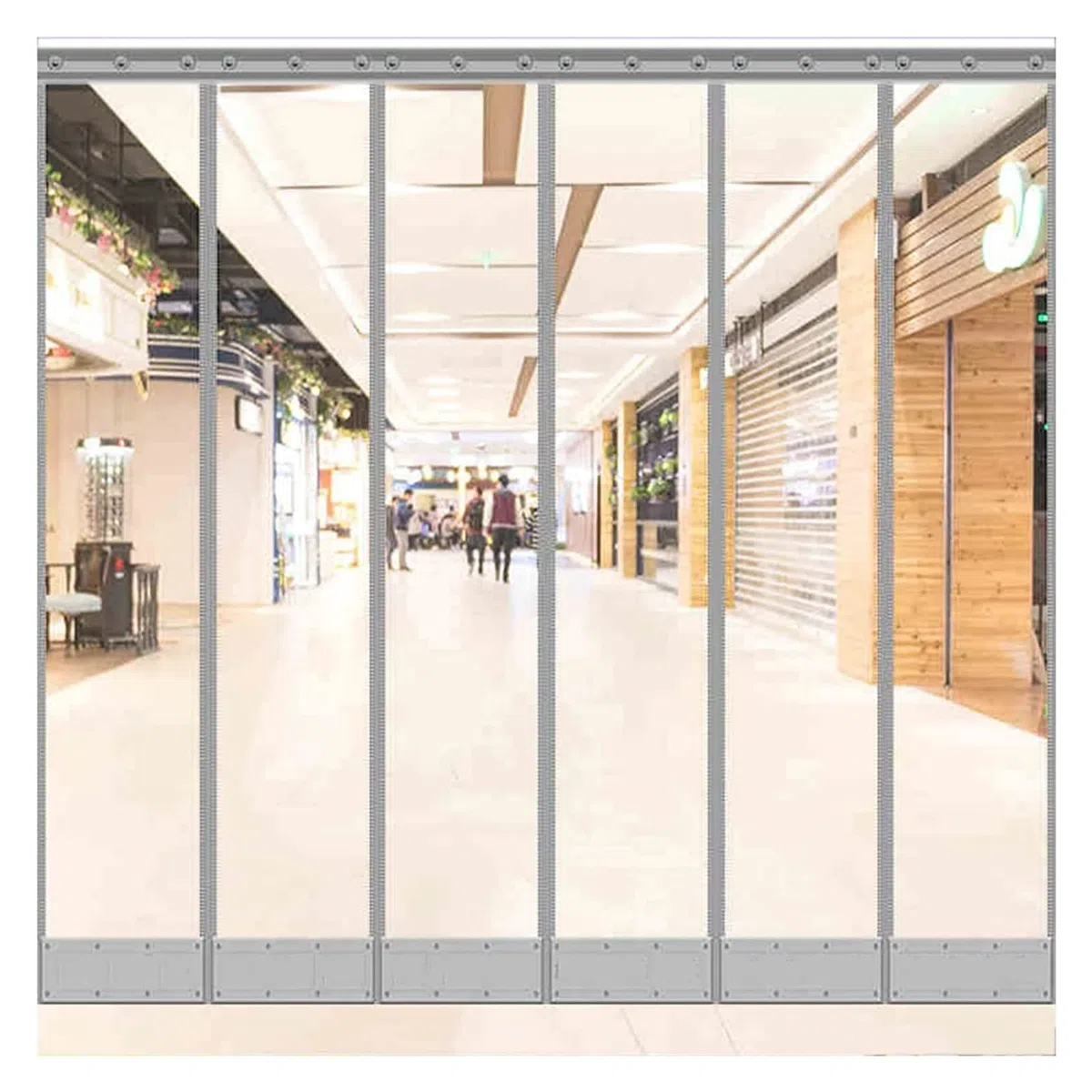 Tenda Porte Termoisolante Tenda Divisoria in PVC Magnetico Trasparente Impieghi Gravosi for Porte, Portico, Garage (Size : 40x220cm/15.75x86.61in)