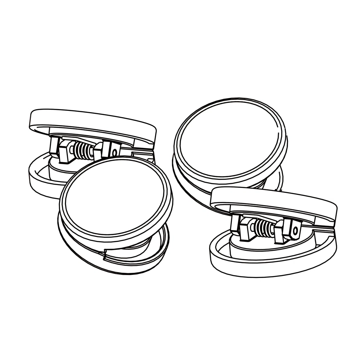 Ardes ARAIRST01/CLAMP Mollette Pesini Kit 4 Pezzi Ricambio Accessorio per Manichino Stiracamicie Ardes per Stirare Senza Pieghe Camicie, Maglioni, Magliette