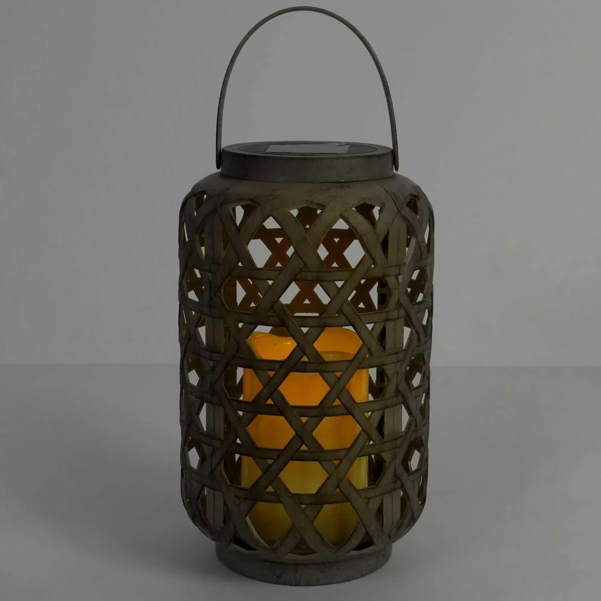 Home Deco Factory, LAO0174, Lampada Solare da Esterno Effetto Candela, Illuminazione Ecologica ed Economica, Design Moderno, Installazione Semplice, Marrone, Dimensioni Standard