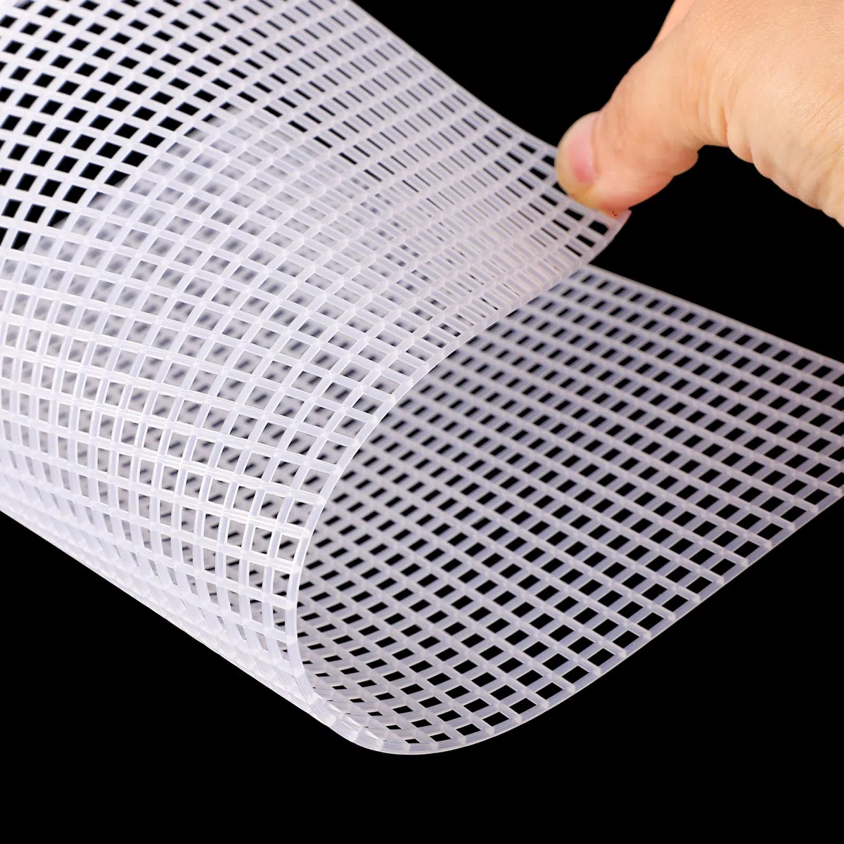 6pz Fogli di Tela a Maglie Plastica, 28x23cm 5CT Tela in Rete Plastica Fogli Tela in Rete Plastica per Ricamo Schermo in Rete Plastica per Lavori All'Uncinetto Fai Da Te(Trasparente)