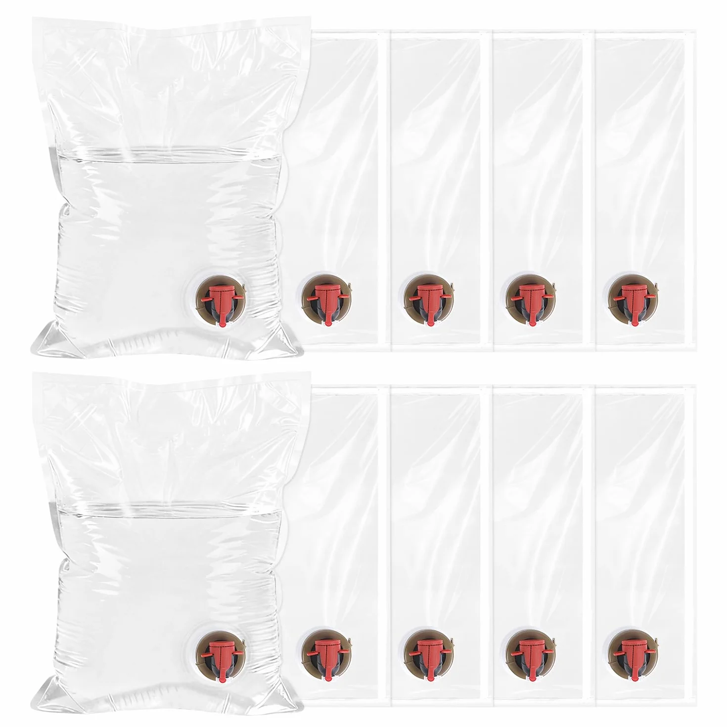 Sacchetti di bag-in-box Set di 10 Bag in Box Vuoto Riutilizzabili e Ricaricabili per Bevande Dispenser per Picnic Campeggio Escursionismo (5L)