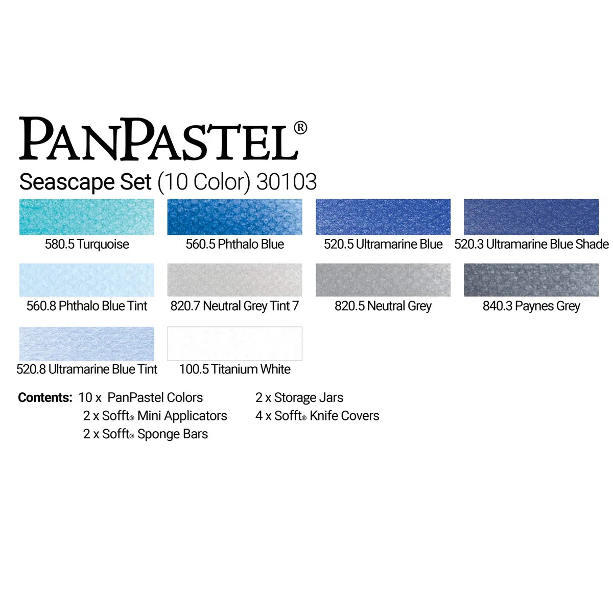 Pan Pastel 10 Color Set Seascape 30103 (japan import)
