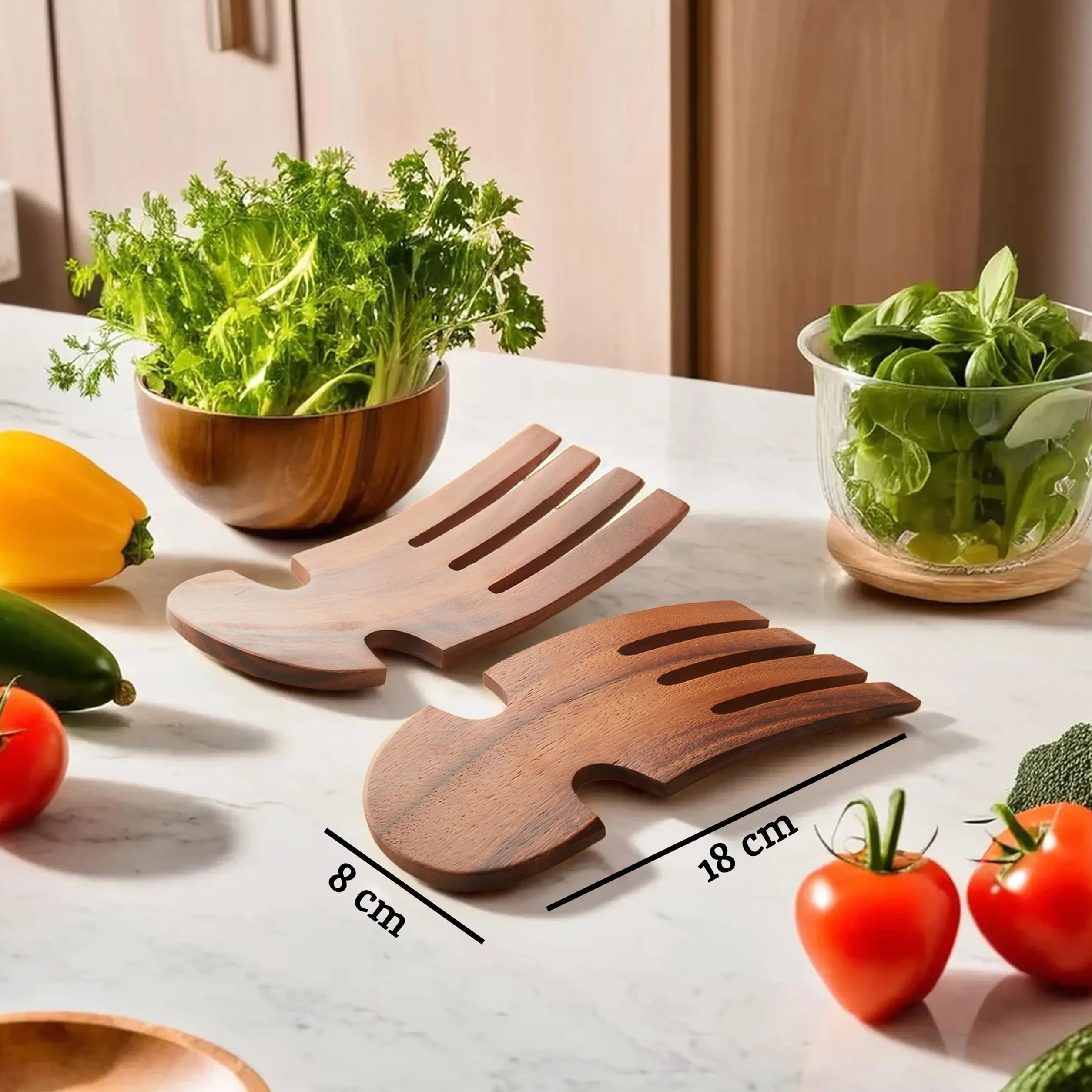 PREMIER Housewares 1104586 Forchetto per Insalata, Legno di Acacia