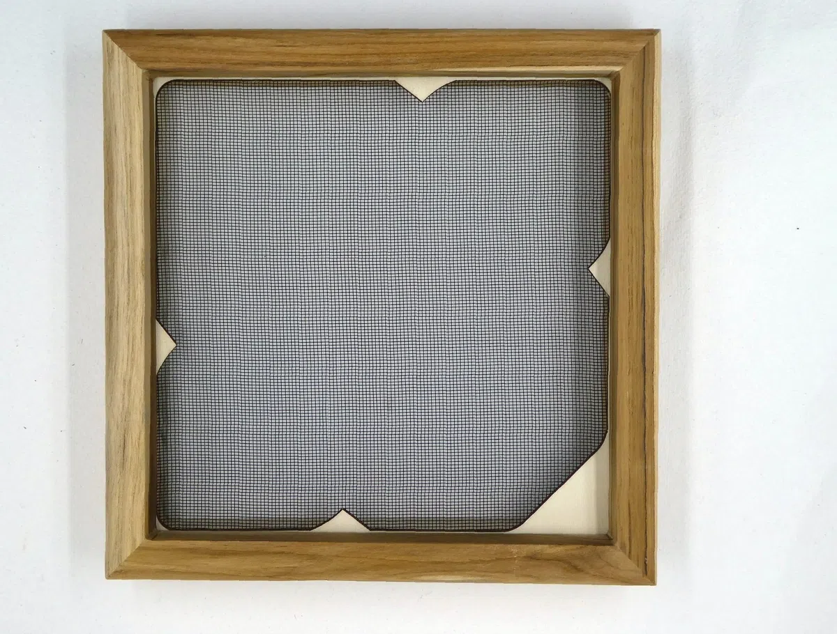 Cornice di carta, quadrata, 25 x 25 cm, con inserto per carta C6, strumento tradizionale di qualità professionale, istruzioni incluse