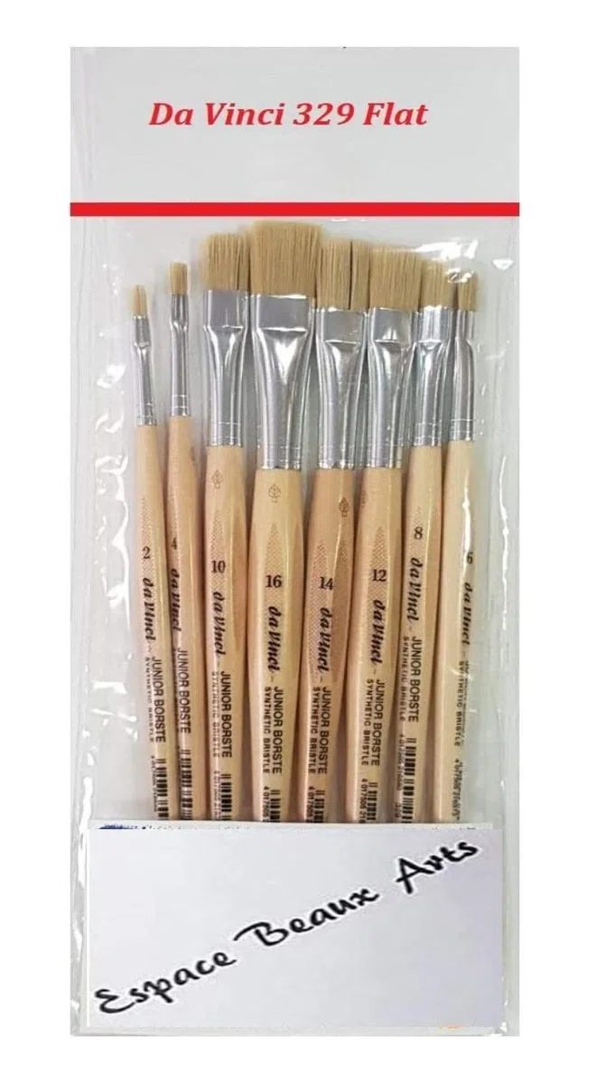 Pennello Da Vinci GH304-329 sintetico, Da Vinci 329 piatto, misura 2, 4, 6, 8, 10, 12, 14, 16. Realizzato in Germania