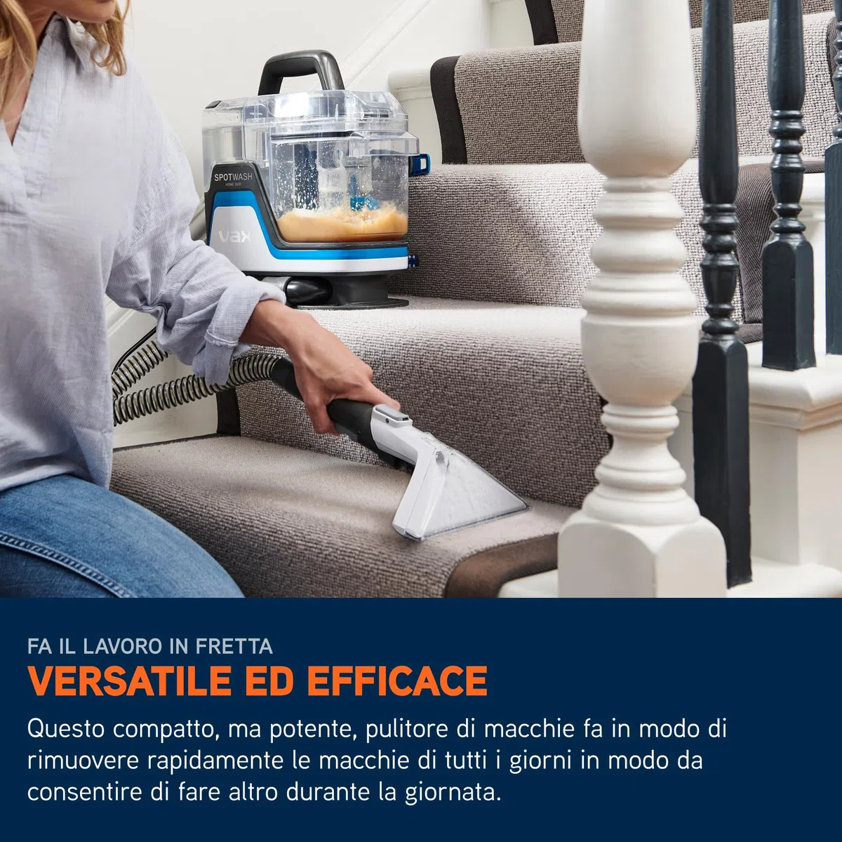 Vax Spotwash Home Duo Smacchiatore, Detergente per Tappeti e Rivestimenti, e Smacchiatore per la Casa, Lavatrice per Divani, Scale, Auto, Materassi, Design Compatto, Serbatoio Medio