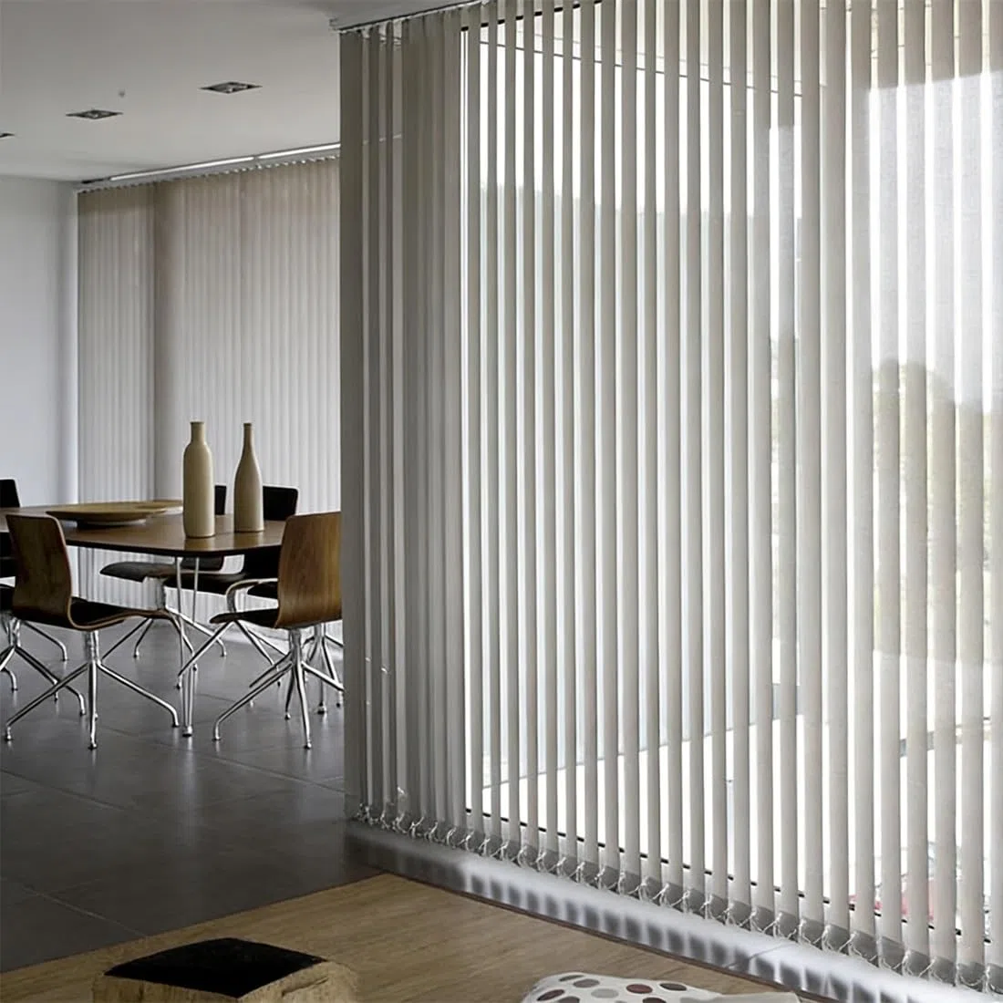 Tenda a Strisce Verticali con Bande in Tessuto da 97mm, Oscurante Verticale Veneziane, Tende Verticali Scorrevoli for Postazioni di Lavoro in Ufficio e for la Casa(Azzurro,W100xH180cm)