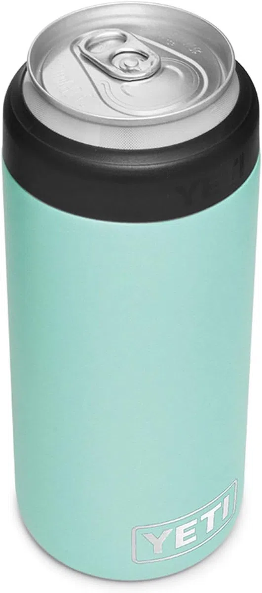 YETI Rambler Colster Slim, isolante per lattine, in acciaio inox, colore verde mare, 250 ml