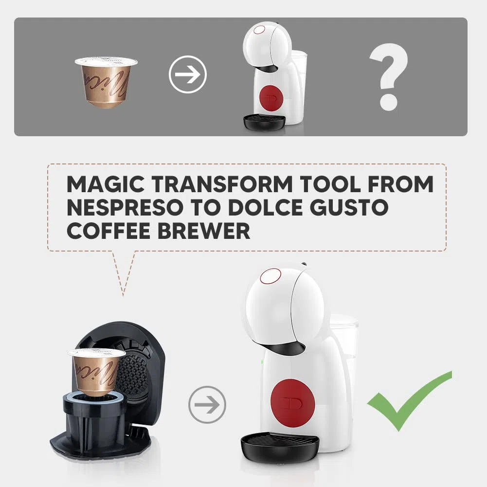 Adattatore per capsule di caffè BENFUCHEN compatibile con Genio S/Piccolo XS, porta convertitore per capsule di caffè Nes Presso OriginalLine, accessorio per macchine da DolceGusto
