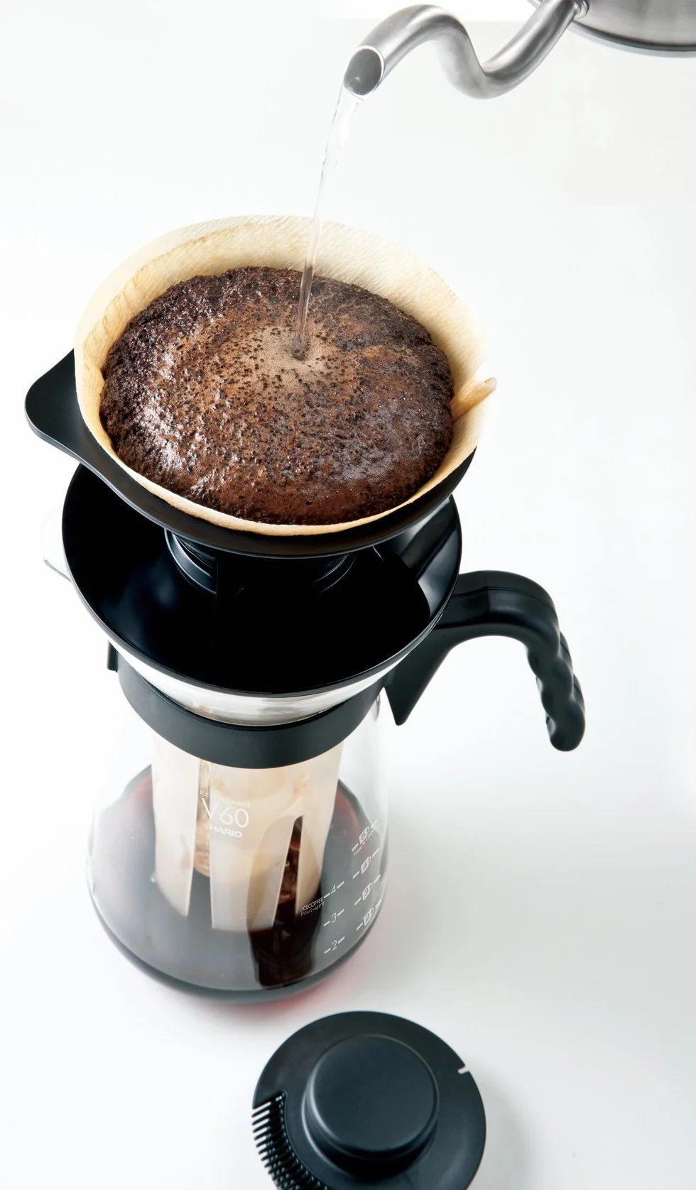 Hario V60 "Fretta" Caffettiera calda e fredda, 700 ml, nero