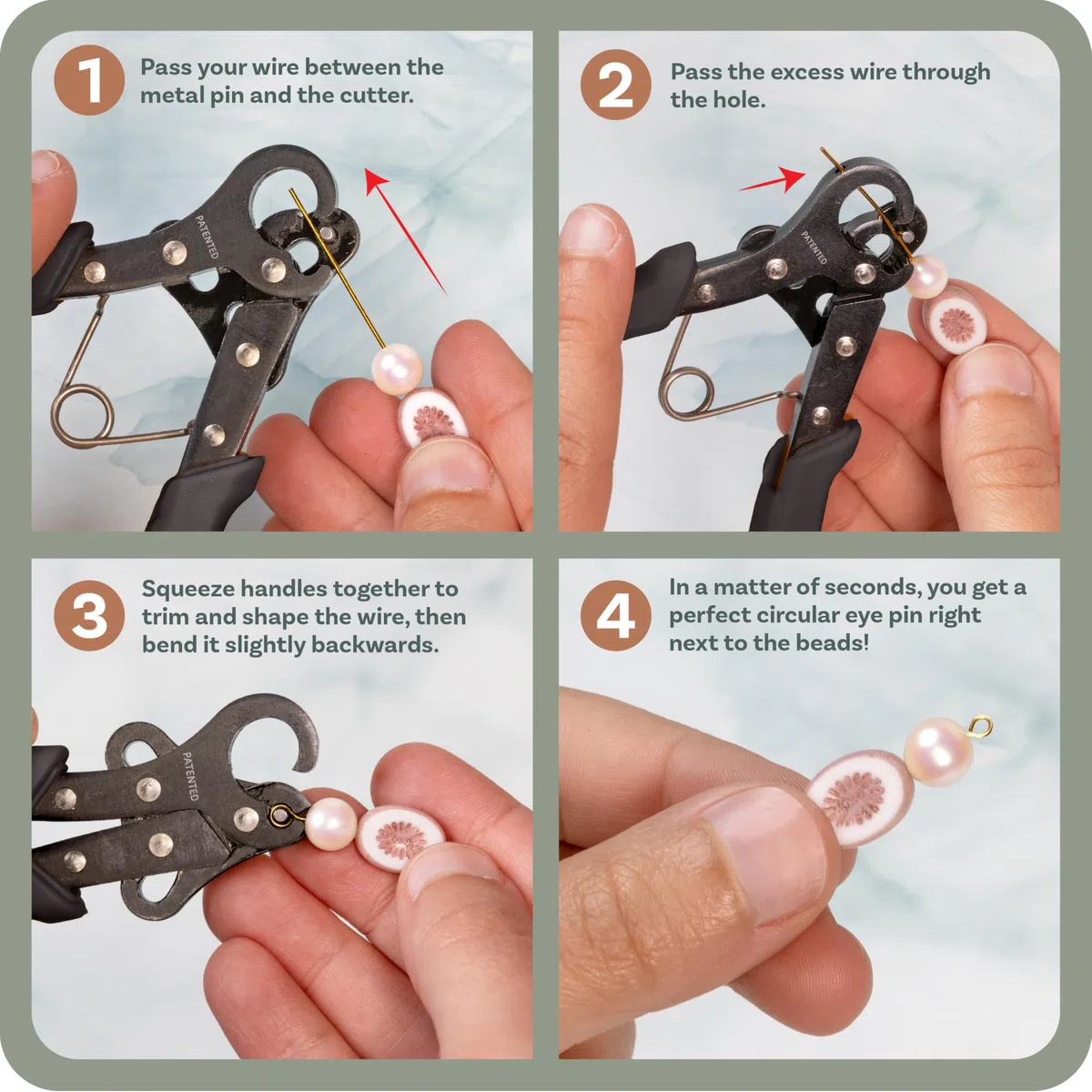 The Beadsmith Original One Step Looper: crea e rifinisci anelli uniformi da 1,5 mm per la creazione di gioielli, per mancini, da utilizzare con filo da artigianato da 24-18 g (brevettato)