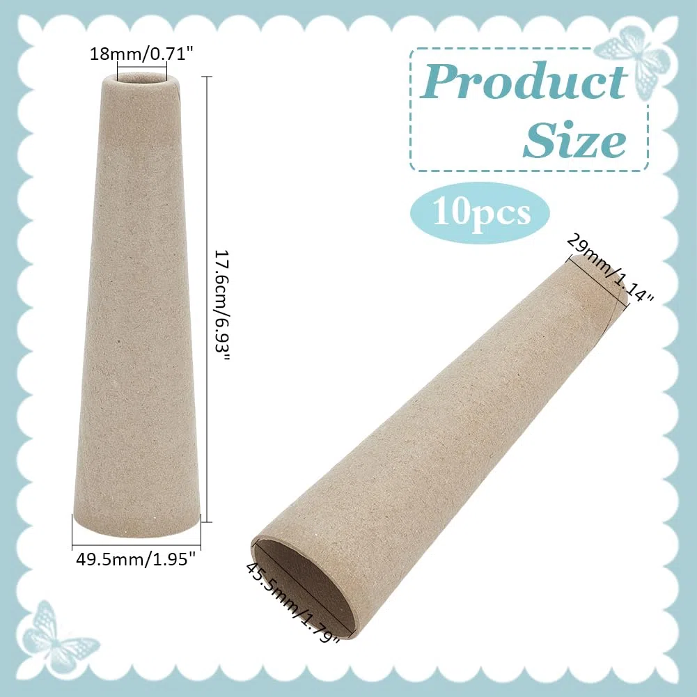 PH PandaHall 10 pz Tubo di Avvolgimento In Lana Tubo di Avvolgimento In Palla di Filato Tubo di Avvolgimento In Filato Tubo di Stoccaggio In Tessuto Tubo Fai Da Te per Cucire, 17.6x5cm