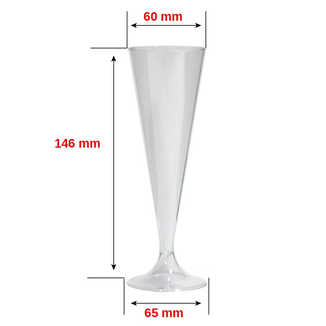 MAQA 48 pz Flute Champagne 130 ml, calici Spumante, Bicchieri Flute Trasparenti componibili, Bicchieri Vino per aperitivi