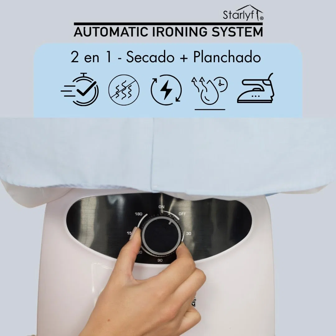 STARLYF Robot da stiratura, 1200 W, 2 in 1, asciugatura e stiratura, rimuove i cattivi odori e deodorizza, facile da usare, manichino di stiratura e asciugatura