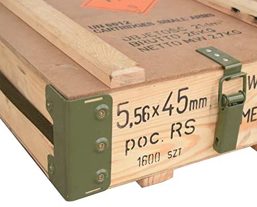 Piccola scatola per munizioni tipo RG-42 in tonalità naturale, 48 x 31 x 16 cm, militaria
