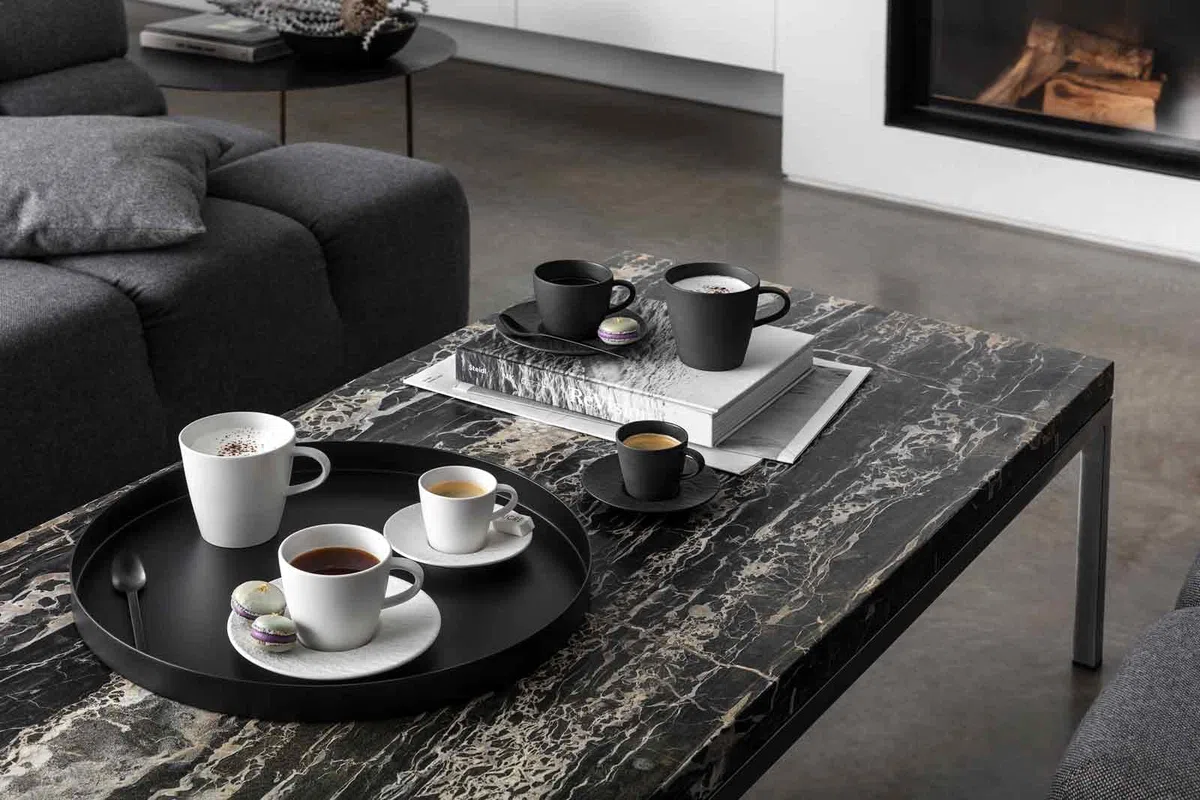 Villeroy & Boch Manufacture Rock Blanc, Tazza caffè con piattino
