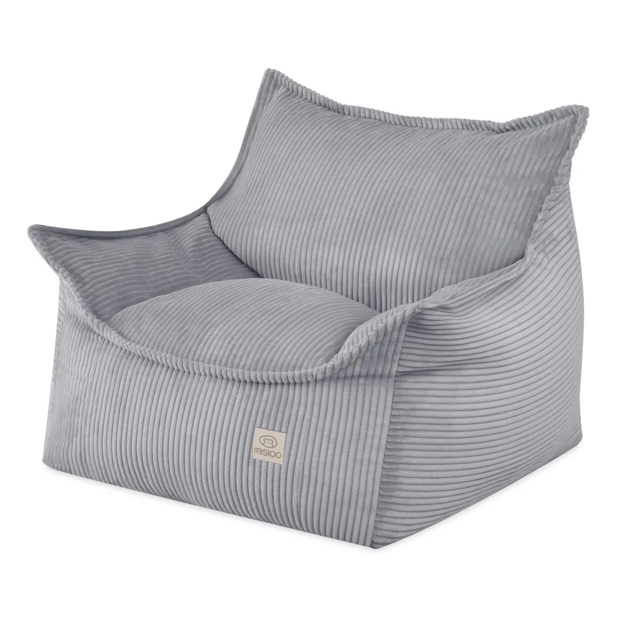 MISIOO Poltrona per bambini Roya Cord – Poltrona per cameretta dei bambini, morbida poltrona da pavimento per bambini, in velluto a coste di alta qualità, Oeko-TEX, 80 x 73 x 58 cm