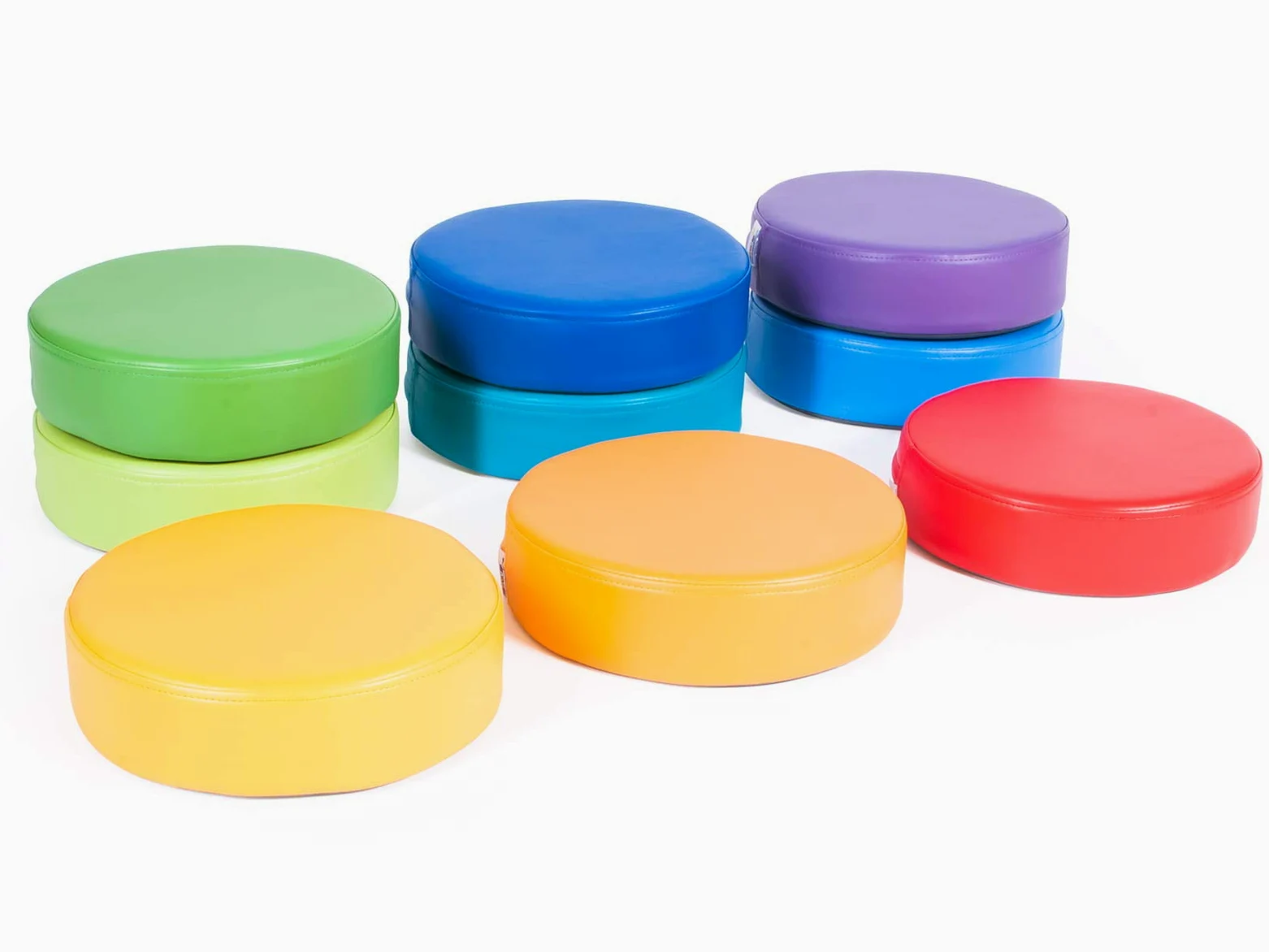 Pouf rotondo - arancione, dove i bambini possono rilassarsi, morbidezza e comfort di utilizzo, fondo antiscivolo