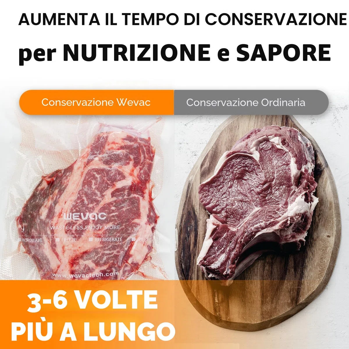 Wevac Sacchetti Sottovuoto Alimenti 100 Buste 20 x 30 cm, Sacchetti Sottovuoto per Alimenti Superficie Goffrata, Senza BPA, per Cottura Sottovuoto per Sottovuoto Alimenti Professionale