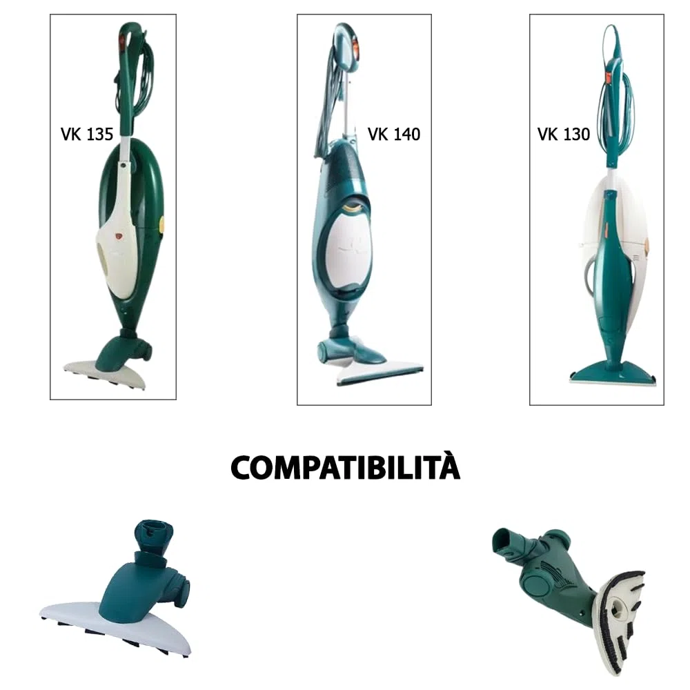 DL SERVICE Spazzola Folletto HD 35 Compatibile con Folletto Vk 135 136 140 150 | Ricambio per Aspirapolvere adattabile in Plastica Resistente