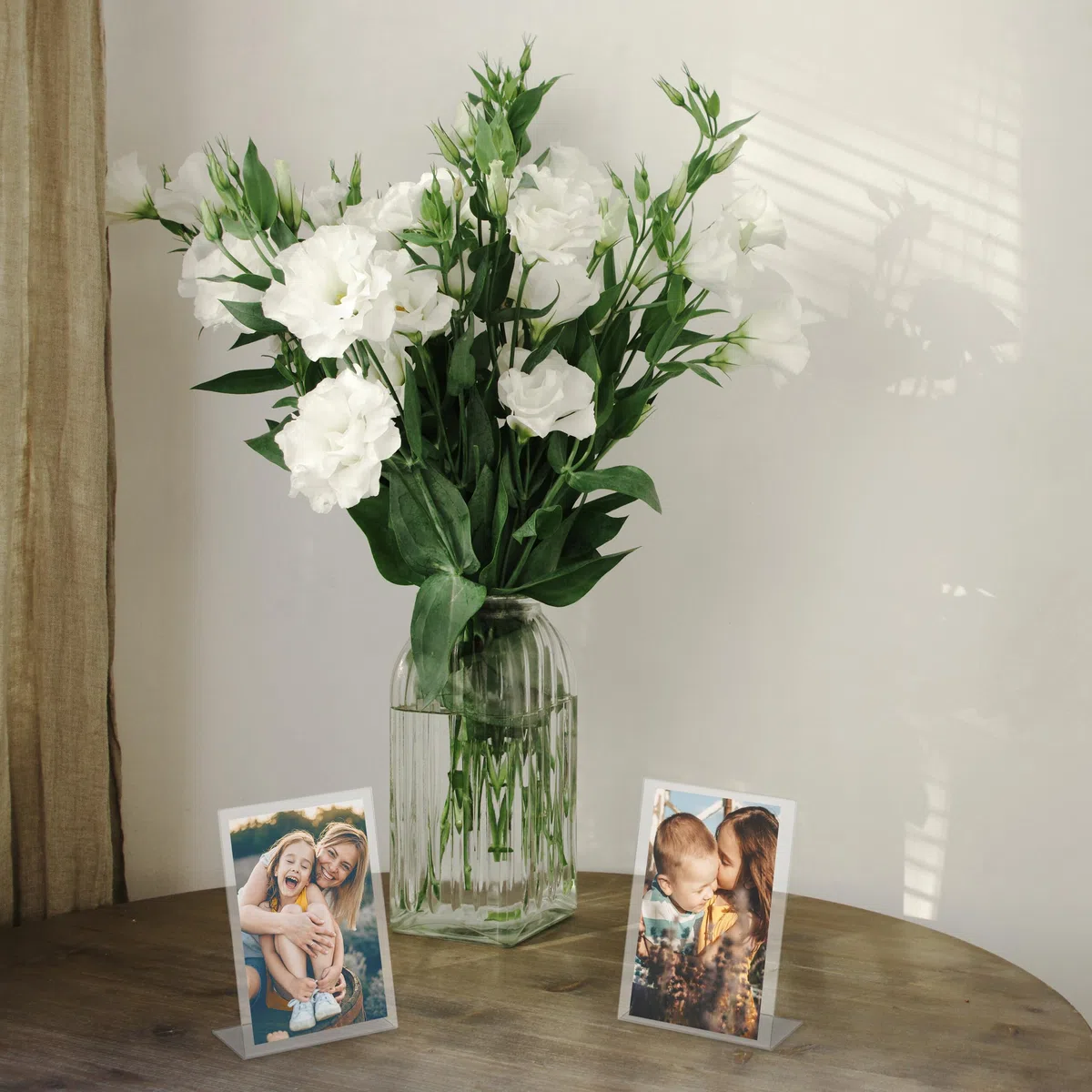 Relaxdays Portamenu da Tavolo DIN A5, Set 10 Segnaposto Acrilico, Porta Menù e Numeri Matrimonio, Battesimo, Trasparente