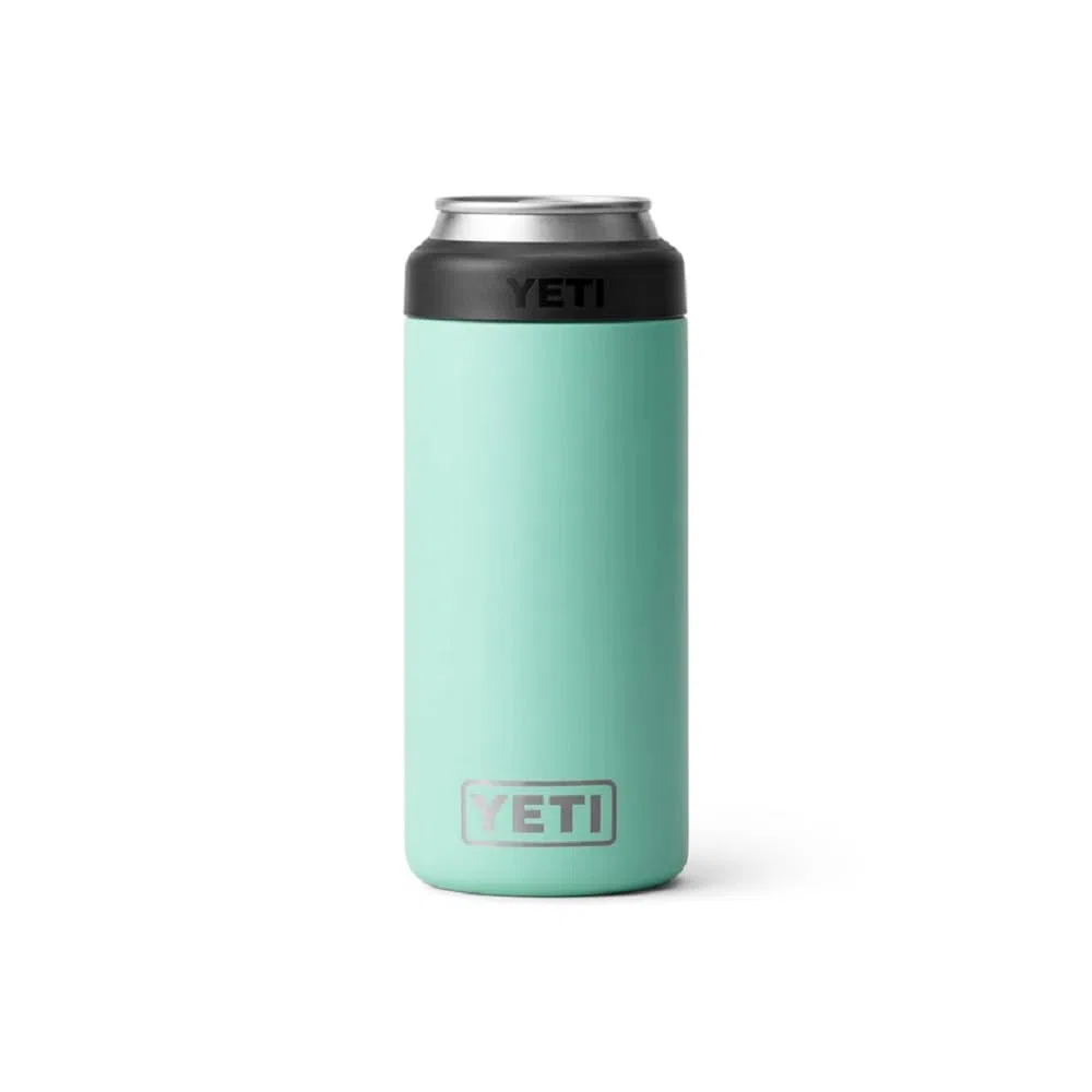 YETI Rambler Colster Slim, isolante per lattine, in acciaio inox, colore verde mare, 250 ml