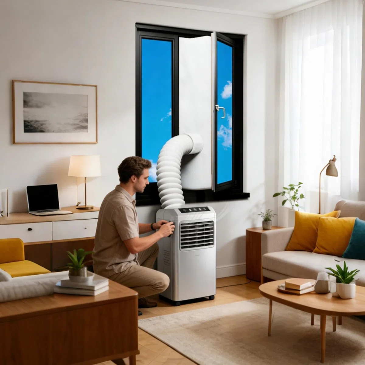 Kit Guarnizione Finestra per Condizionatore Portatile - 400CM Guarnizione Finestra AC Resistente al Calore per Climatizzatore Mobile e Asciugatrice | Guardìa Blocco Sfiato HVAC Universale
