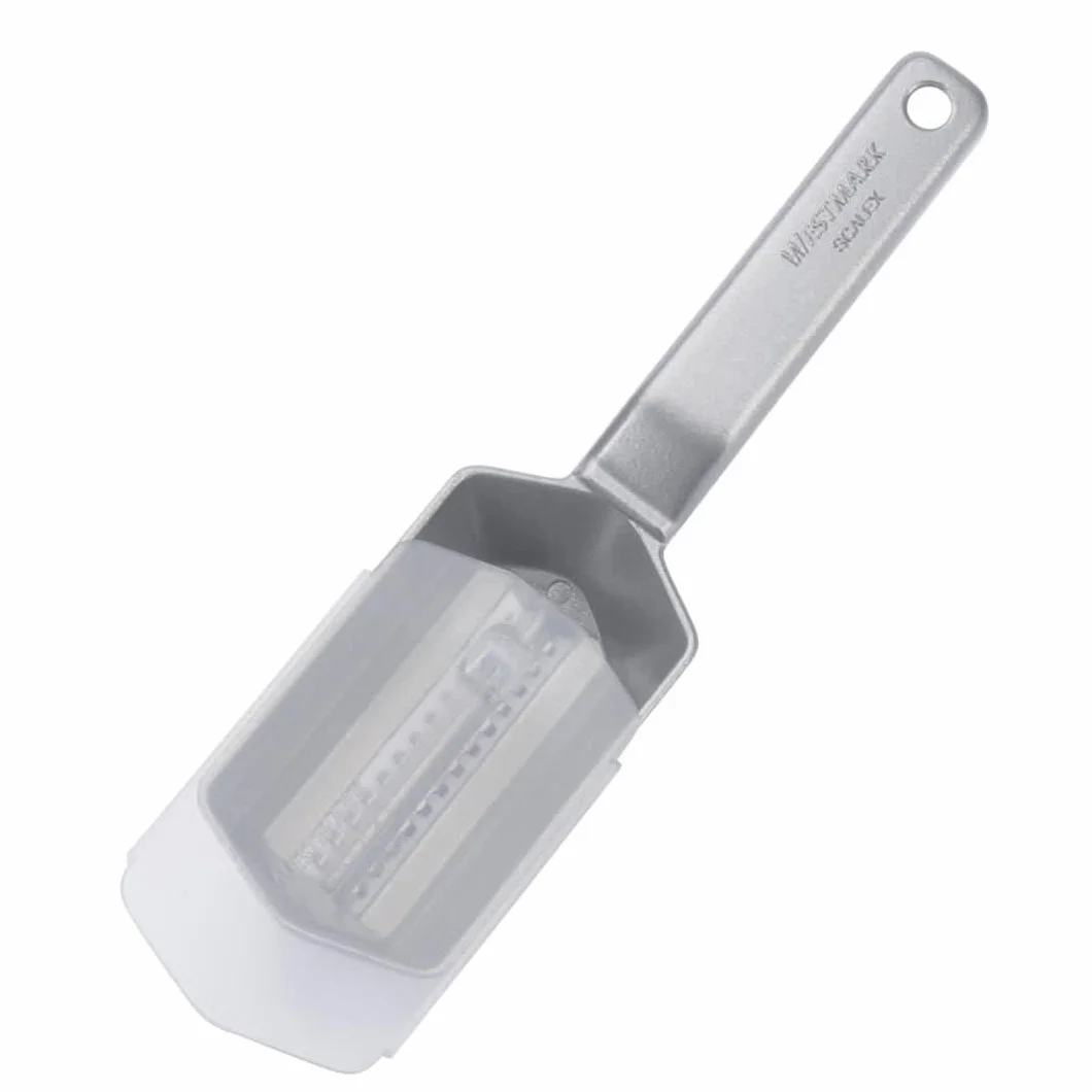Westmark Desquamatore con vaschetta do raccolta, Alluminio, Rivestimento alimentare, Acciaio inox, 21 x 5,9 x 5,3 cm, Scalex, Argento, 65002260