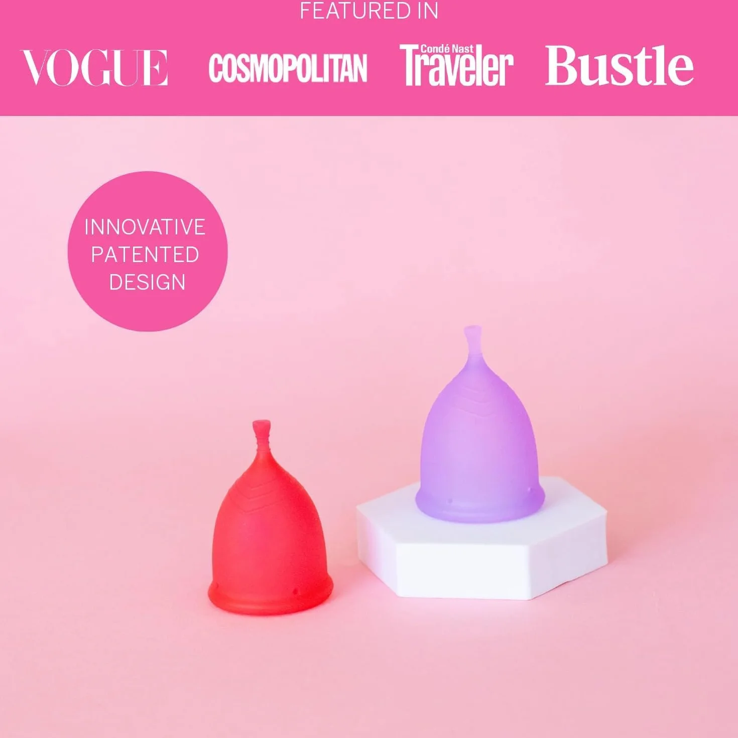 Pixie Cup - Coppetta Mestruale Morbida e Sicura Riutilizzabile - Silicone 100% di Grado Medico - Comprane Una, Ne Doniamo Una (Grande)