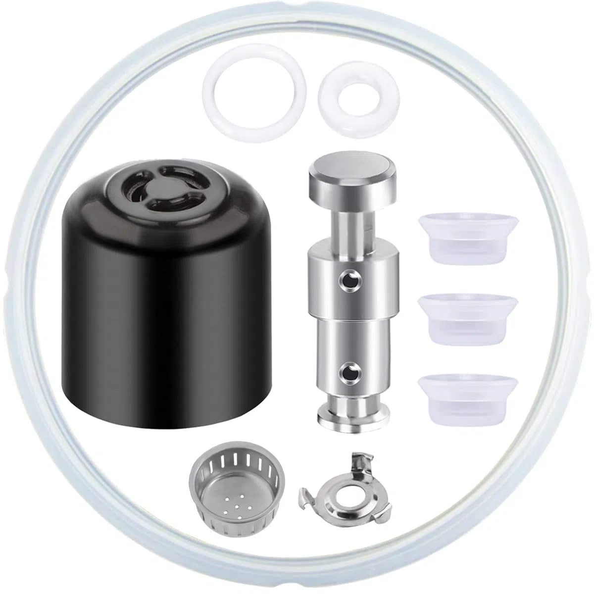 Pezzi di ricambio per Instant Pot Duo Nova 60 / Ultra 60, Duo 60 / Duo Plus 60, 6 Quart Valvola di rilascio del vapore Anello di tenuta Valvola a galleggiante Scudo anti-intasamento