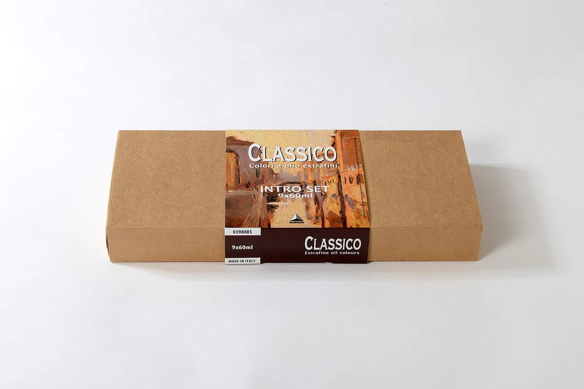Maimeri Scatola in Cartone con 9 tubi Assortiti 60ml Colori a Olio Classico