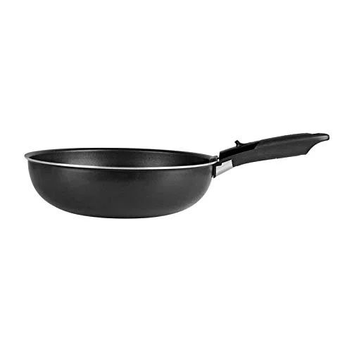 Sitram 713777 Wok Alluminio Ø 28 cm - Colori Nero - Manico rimovibile SITRAMOVIBLE - Tutti i piani cottura inclusa induzione - Rivestimento nero antiaderente senza PFOA