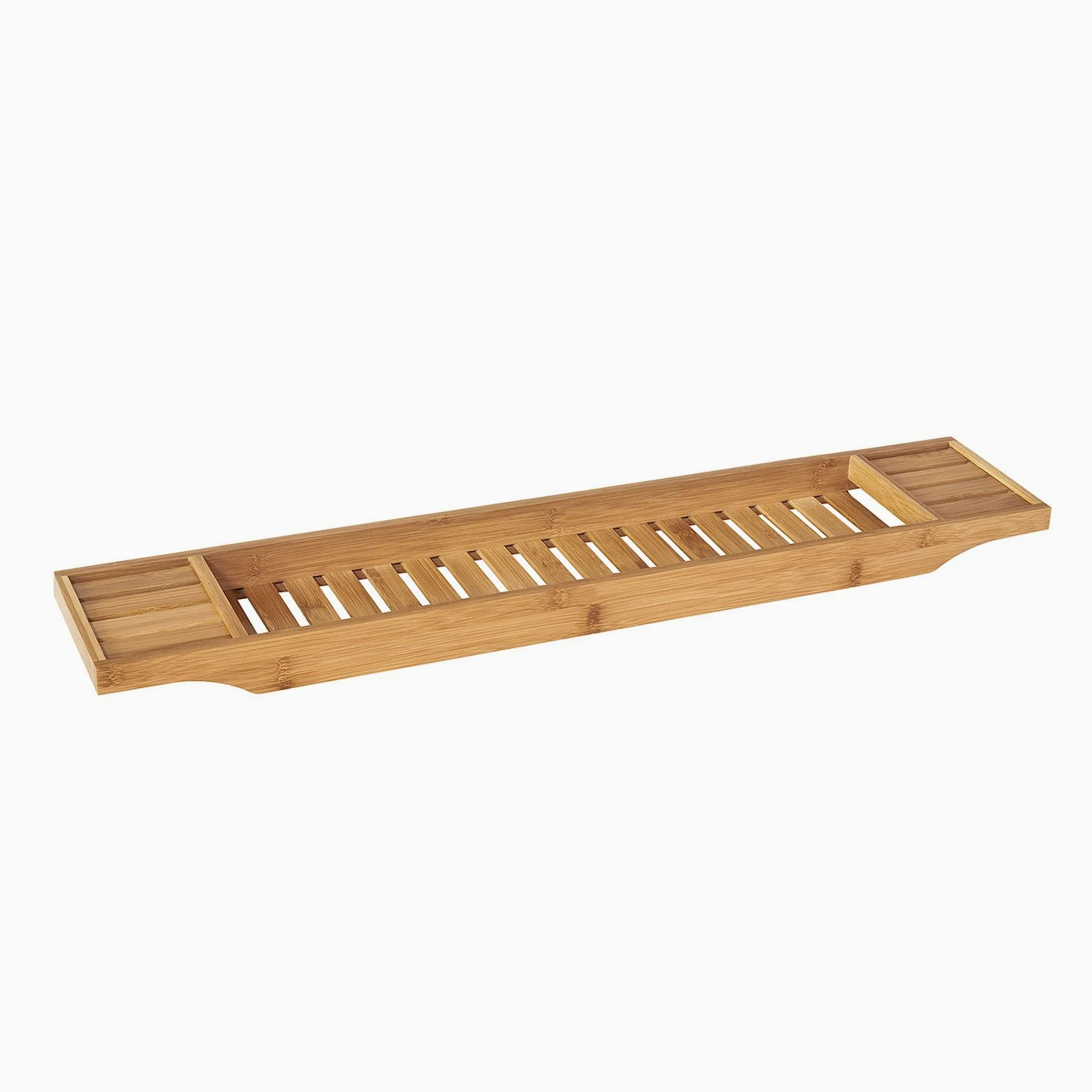 SoBuy® Ripiano per vasca da bagno in bambù,Scaffale da bagno, Set di accessori per il bagno, FRG212-N(L80*L15*A4cm),IT