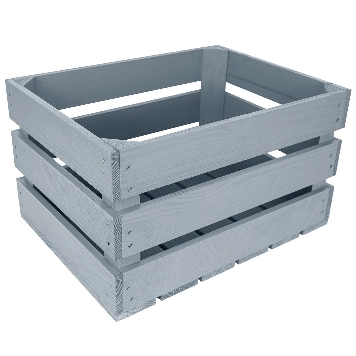 Creative Deco Cassetta Grigia in Legno | 40 x 30 x 23 cm | Cassetta di Legno in Stile Vintage, Shabby | Ideale Scatola Porta Oggetti, Portafrutta, Cassette Decorazioni, Regali per la Decorazione DIY