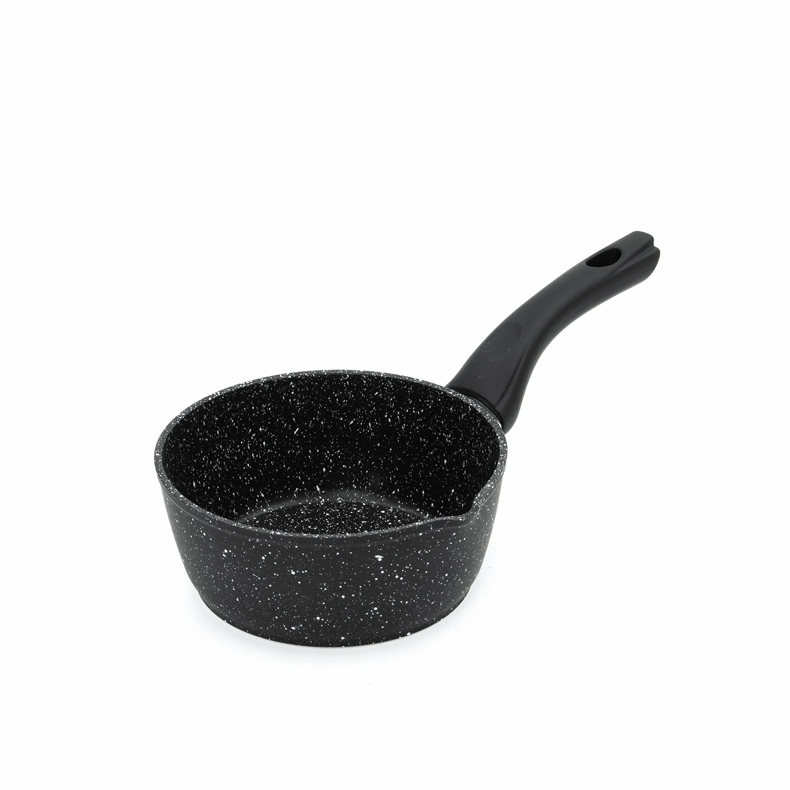 Blackmoor Pentola per il Latte da 16 cm/Rivestimento Antiaderente/Manico Cool Touch/Caratteristiche Unico Beccuccio Versatore/Induzione, a Gas ed Elettrici/Nero