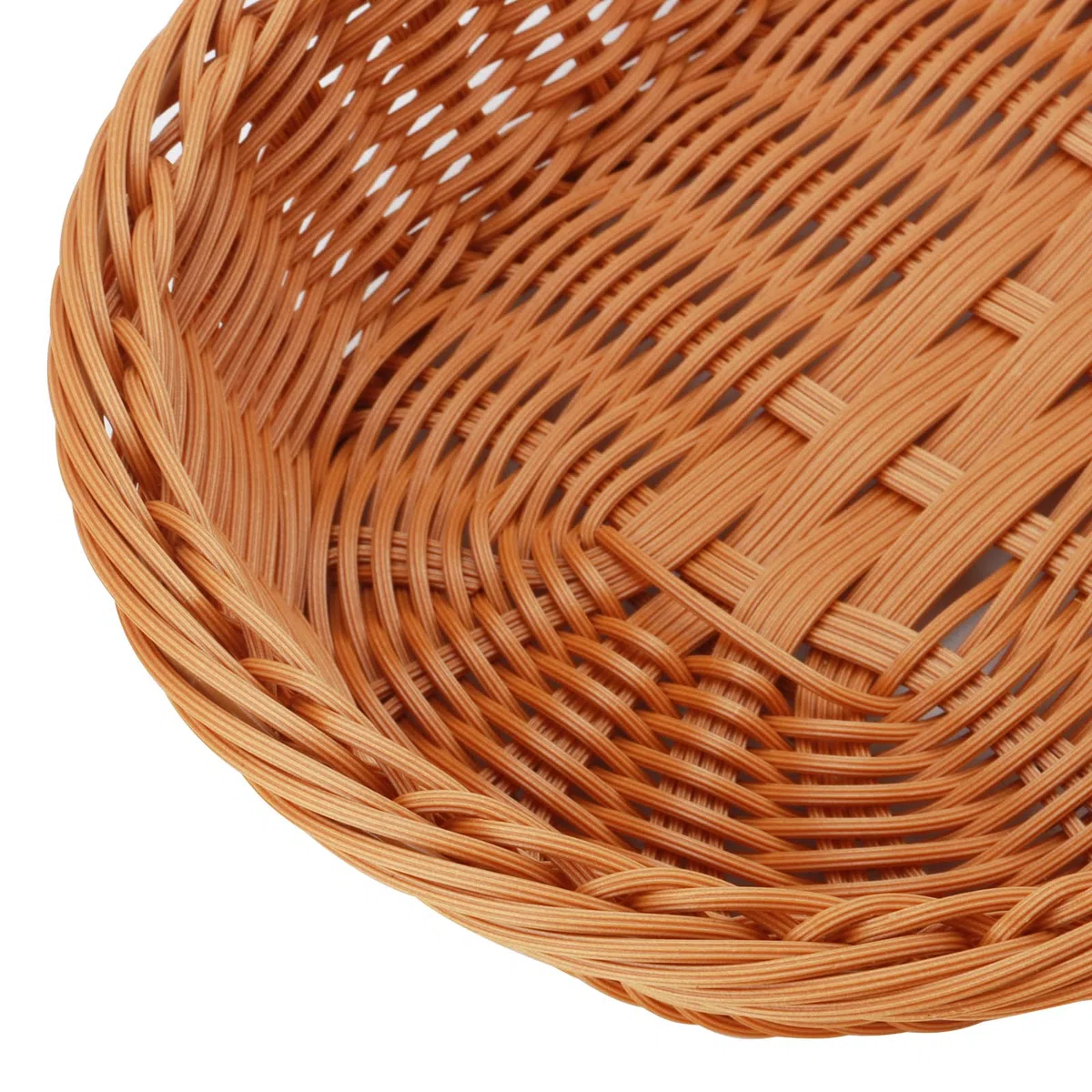 JAPCHET 3 cestini ovali in vimini, 30 x 20 x 7 cm, imitazione rattan, per frutta, pane, verdura
