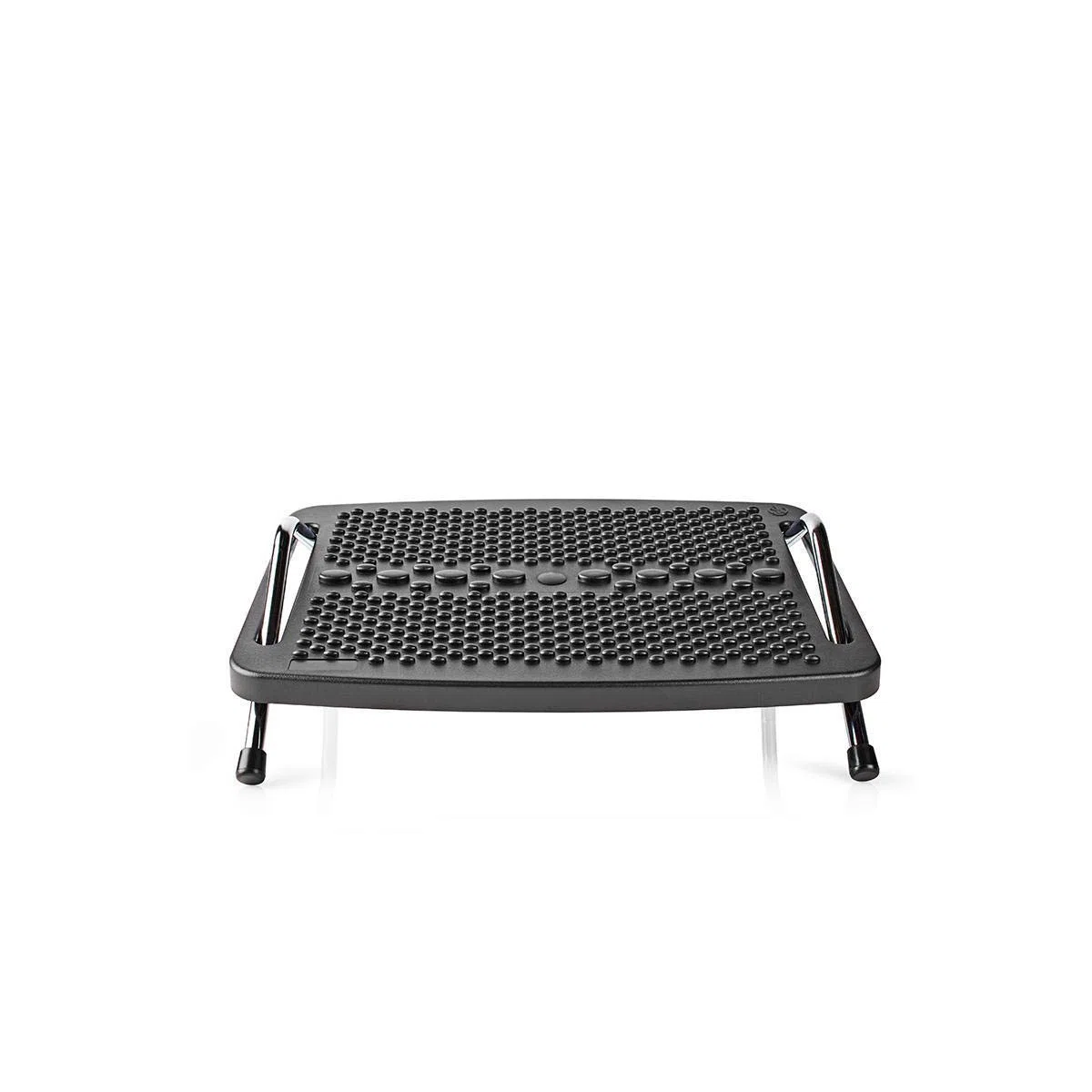 NEDIS - Poggiapiedi Ergonomico Scrivania Pedana Poggiapiedi per Migliorare il Comfort Durante il Lavoro, per una Migliore Postura - Metallo - Nero