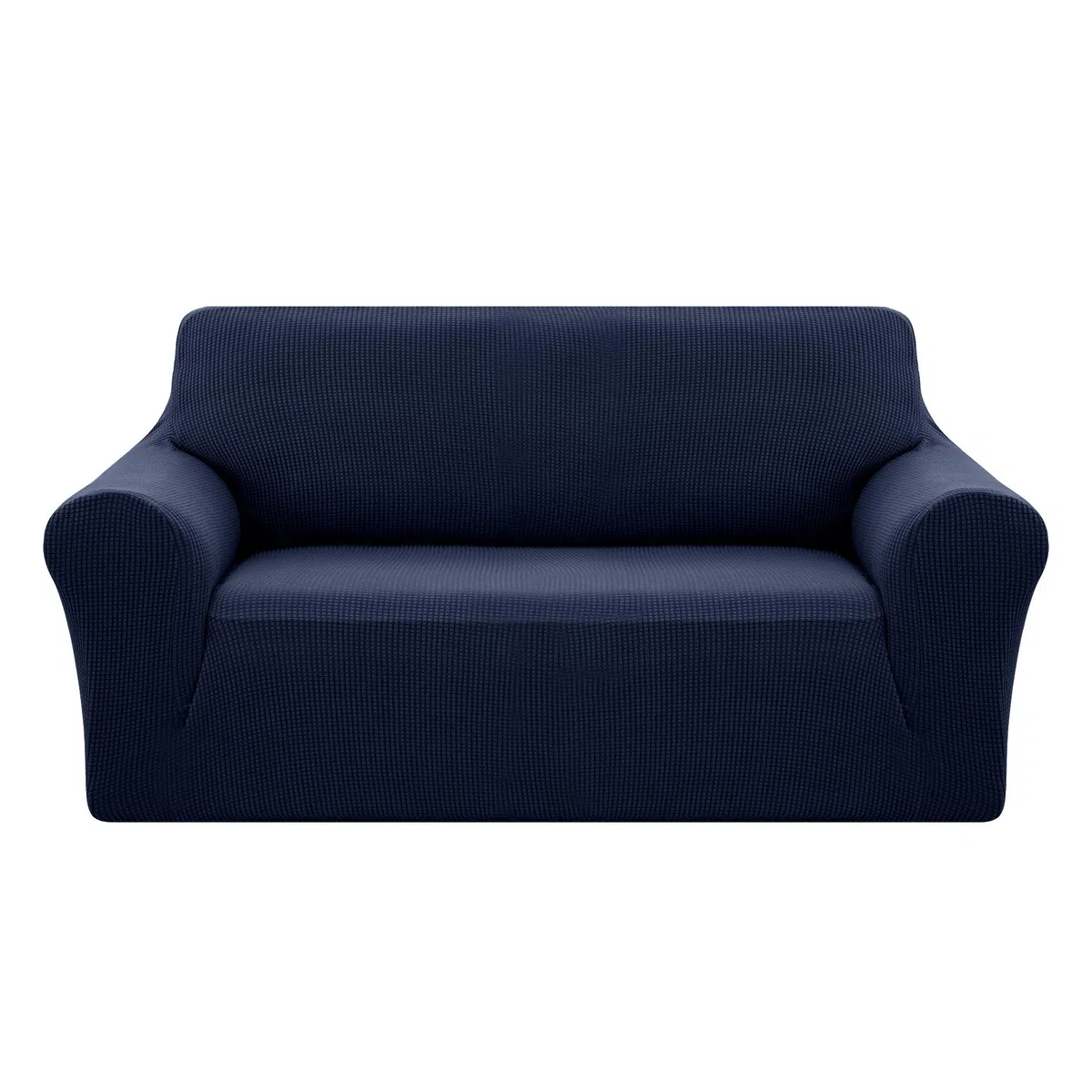 Deconovo Copridivano 2 Posti in Elastico Moderne Fodera Protettiva Divano Universale con Braccioli per Divano Blu Navy