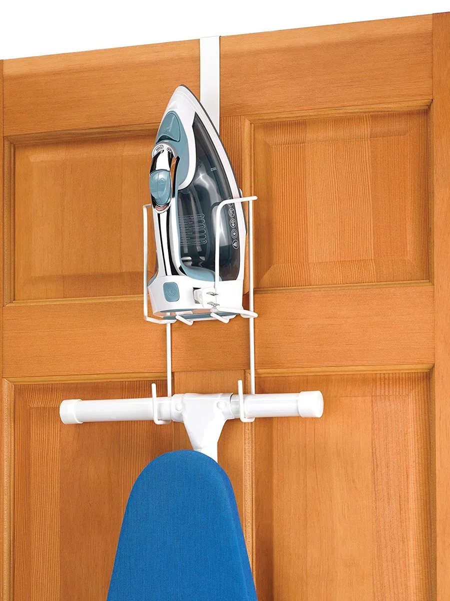 Whitmor Wire Over The Door - Contenitore per Ferro e ASSE da Stiro, Organizer per riporre Ferro da Stiro