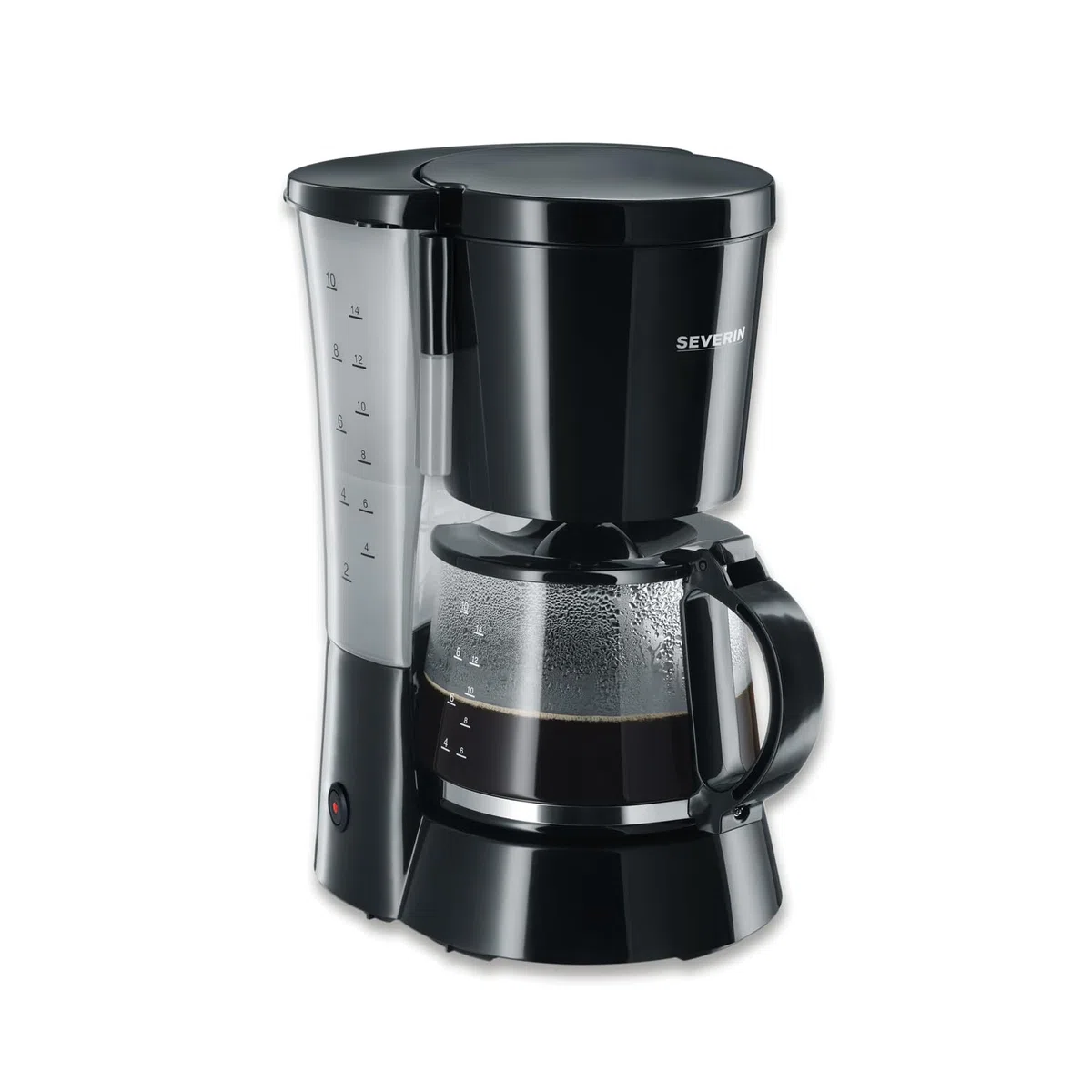 SEVERIN Macchina per Caffè Americano con Caraffa in Vetro, Caffettiera a Filtro fino a 10 Tazze, Piastra Riscaldante, Utilizzo Semplice, 800 W, Nero - KA 4479