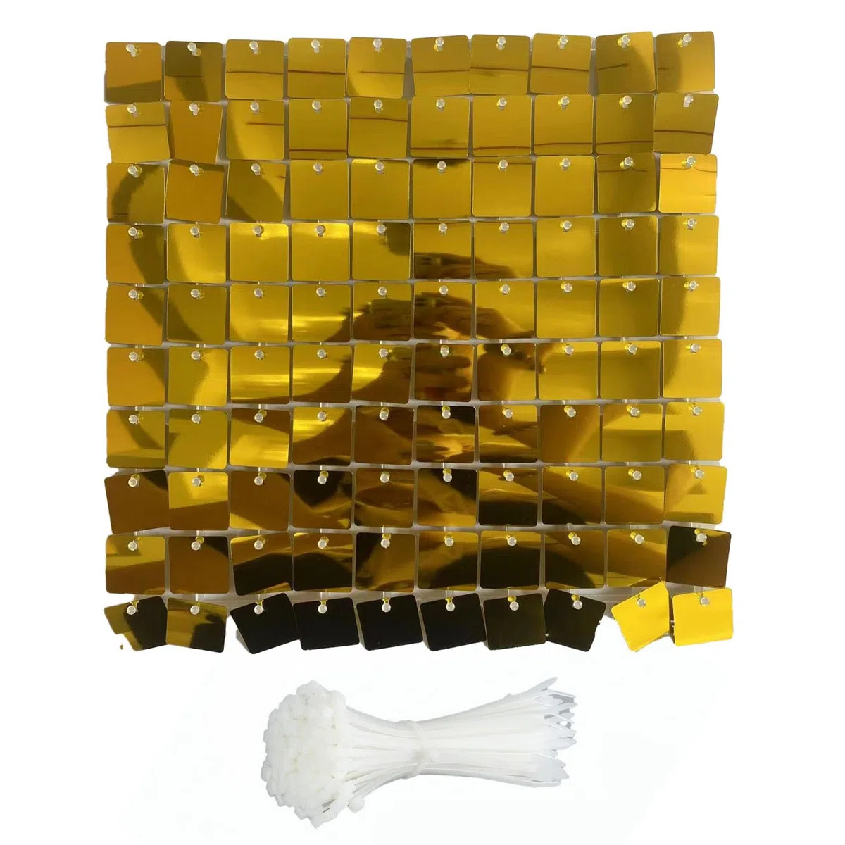 24 pezzi di paillettes quadrate, 30x30 cm in PVC con paillettes sciolte paillette per cucire decorazione di nozze marina artigianato accessorio fai da te