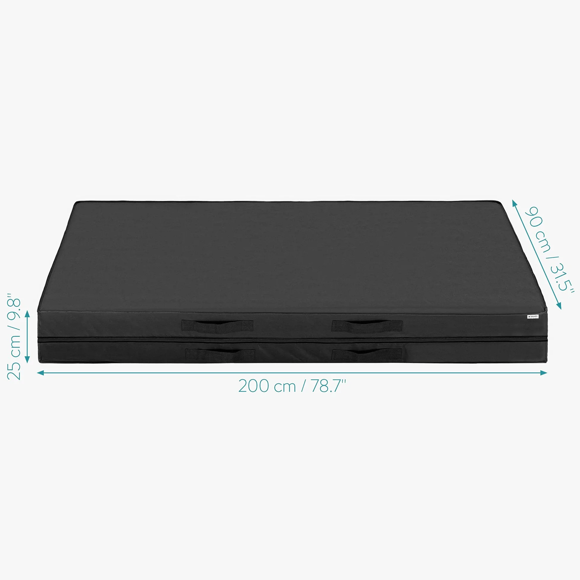 Navaris Custodia Materasso Letto Singolo 90x200x25cm - Cover Coprimaterasso con Cerniera e Manici - Sacco Protezione Materassi per Stoccaggio Trasloco