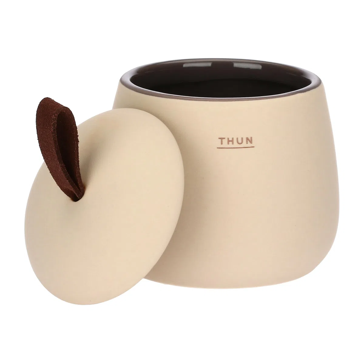 THUN - Porta dischetti con vassoio in stoneware Iconic Elegance - Gres.; PU., 19x12,3x2/9,2x9,5