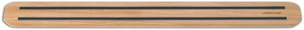 Arcos Magnet - Cremagliera Magnetica Porta Coltelli Magnetico - Fatto di Legno di Faggio 400 x 50 mm Colore Marrone