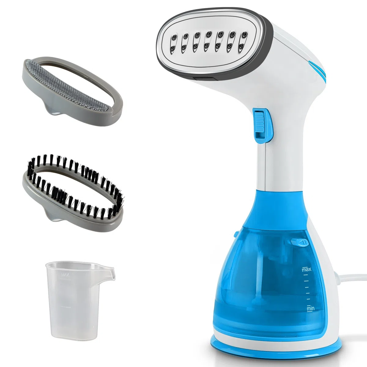 KOREY Ferro da Stiro Verticale,280ML Stiratrice Verticale,1500W Regolabile Automaticamente/Manualmente Stiratrice a Vapore Portatile,Piccoli Elettrodomestici Utilizzabile per Viaggio e Casa